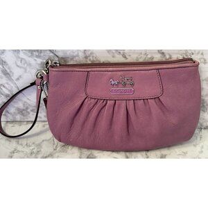COACH MADISON‎ GLAZED LEATHER WRISTLET LAVENDER D0973-41978